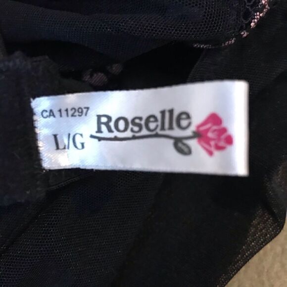 roselle Black Mesh Slip Lingerie With Bra 🌻 - Picture 7 of 10